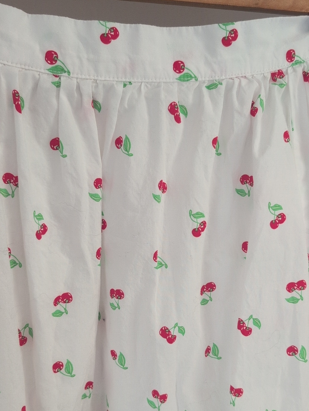 Aerie Cherry Print 100% Cotton Long Midi Maxi Length Skirt - Picture 2 of 12
